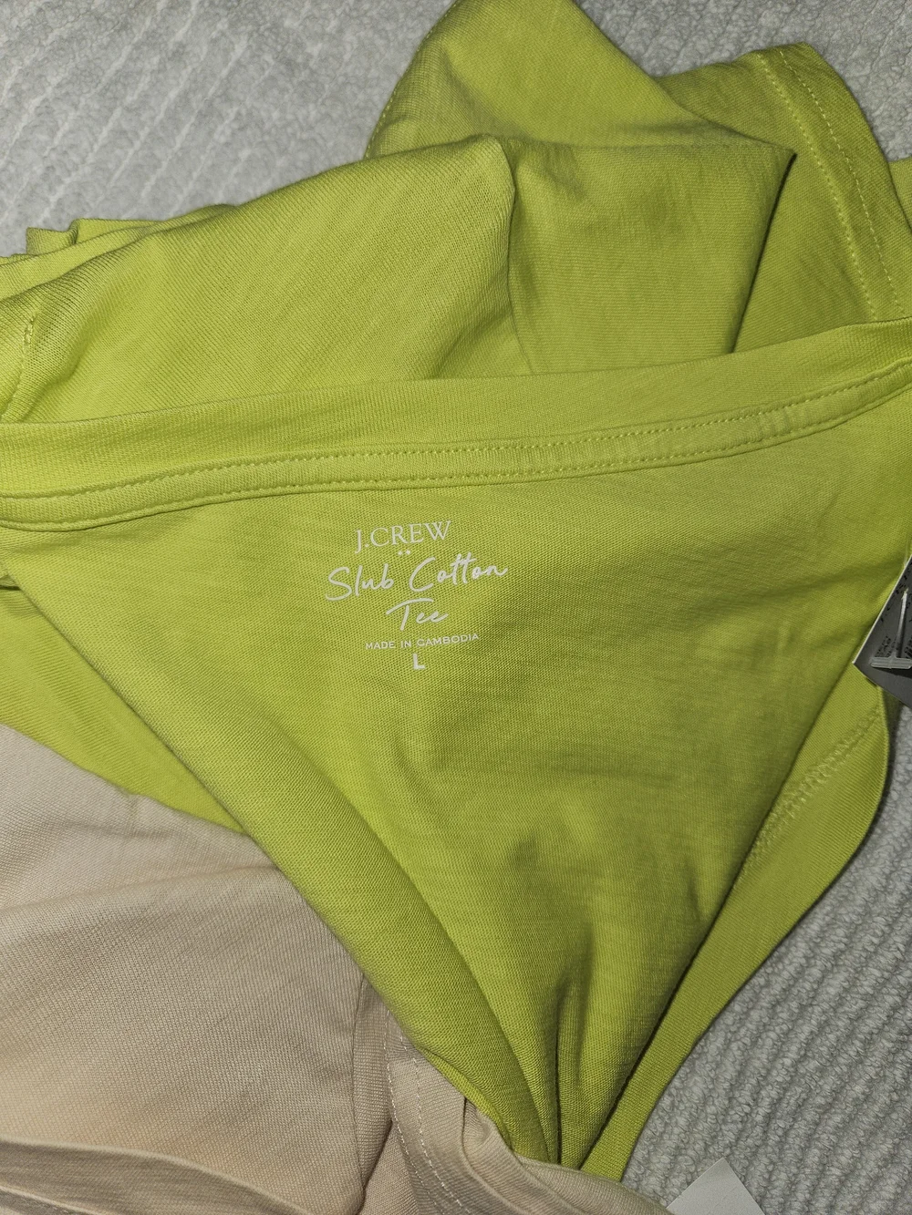 J. Crew Short Sleeve Tees in Lime and Pale Pink Bundle